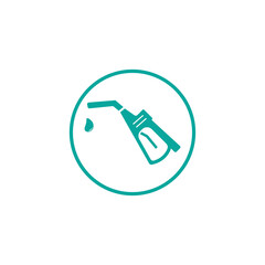 Fototapeta premium Gasoline pump nozzle vector logo template.