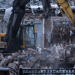 CONSTRUCTION MACHINERY -  Vehicles on the construction site