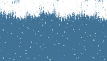 Naklejka na ściany i meble Background of snowy cap and falling snowflakes. Vector illustration
