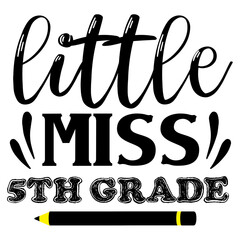 Little Miss 5th Grade SVG