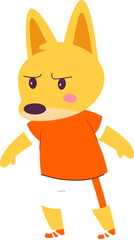 Cute wild animal flat icon Funny football player