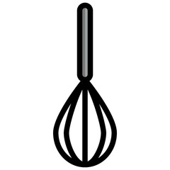 EGG WHISK filled outline icon