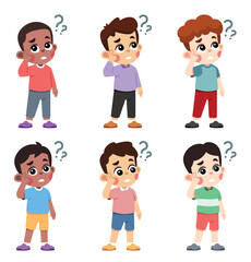 Kid Feeling Confused and Scratching Head