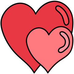 heart filled outline icon