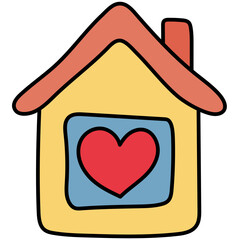 home button filled outline icon