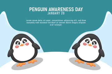 Penguin Awareness Day background.