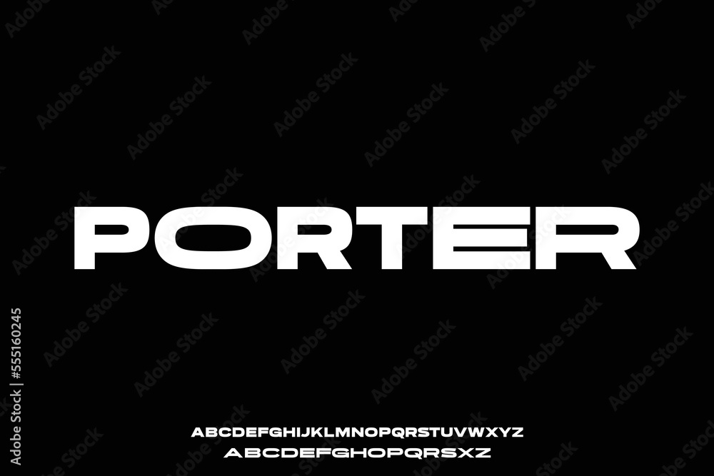Poster modern bold display font with extended alternate letters