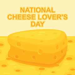 National Cheese Lovers Day background.