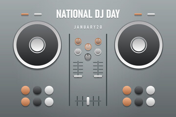 National DJ Day background.