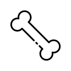Bone line icon. Strength, strong, calcium, vitamins, longevity, surgery, clinic, physiology, orthopedics, joint, doctor, patient, . Medicine concept. Vector black line icon on a white background