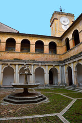 Fototapeta premium Main cloister of Certosa, Saint Lawrence Charterhouse Monastery Padula Italy