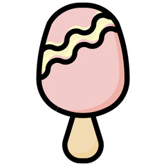 ICE CREAM14 filled outline icon