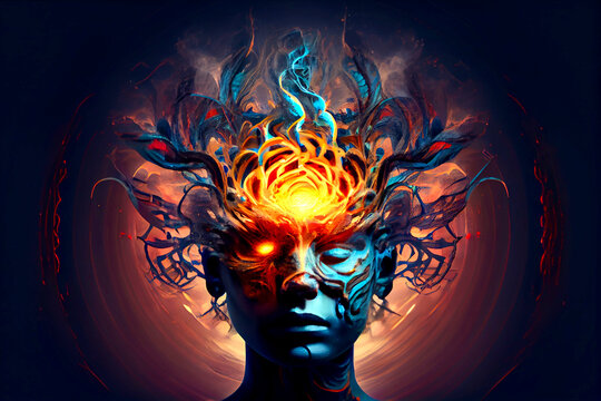 Generative AI abstract render of a mental disorder