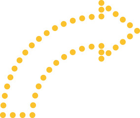 Curved Dotted Arrow