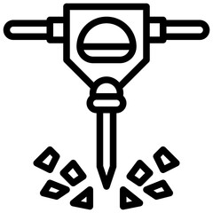 CONCRETE BREAKER line icon
