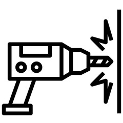 DRILL MACHINE line icon
