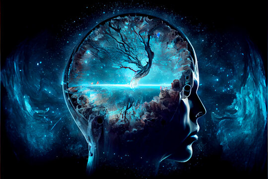 Generative AI abstract render of a mental disorder