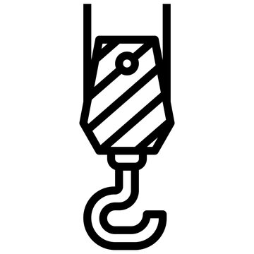 recommend clip art: CRANE HOOK line icon