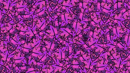 Purple Gradient vector seamless tropical pattern, neon tropical foliage, with leaves. Trend design