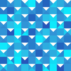 colorful blue modern geometric pattern with triangles and squares in different blue colors, for creative surface designs, backdrops, backgrounds and wall papers