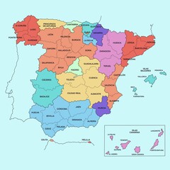 political map of spain