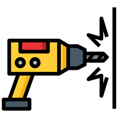 DRILL MACHINE filled outline icon