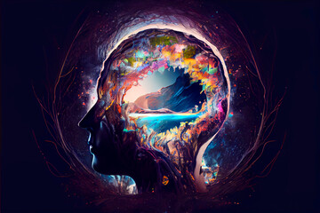 Generative AI abstract render of a mental disorder