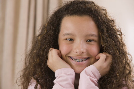 Portrait of an Hispanic girl smiling