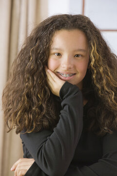 Portrait of an Hispanic girl smiling