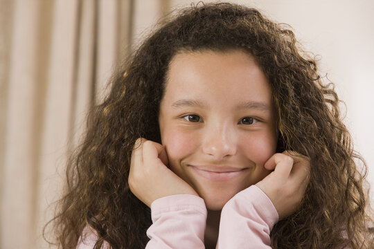 Portrait of an Hispanic girl smiling