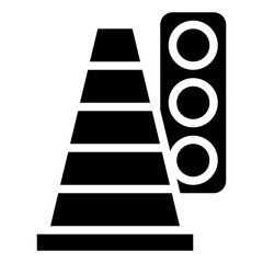 TRAFFIC CONE glyph icon