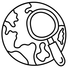 GLOBAL SEARCH line icon