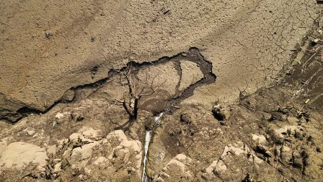 water waterfall in arid land