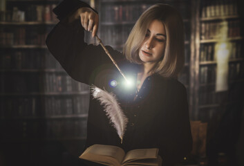 Altar, magic stuff, candles, wizarding illustration, energy, wicca concept	