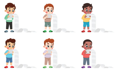 Kid Reading and Holding List