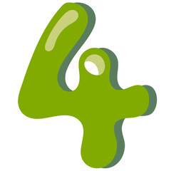 Obraz premium NUMBER FOUR flat icon