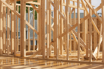 Upper level framing for a house