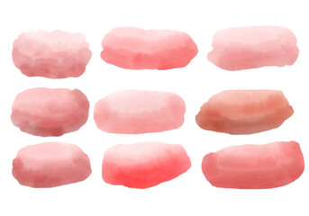 watercolor lines elements for decoration pink color