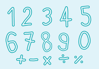 Minimal numbers elements for decoration 