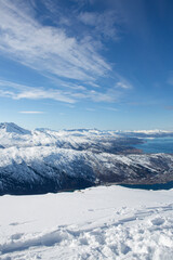 ski resort Narvik at the top 