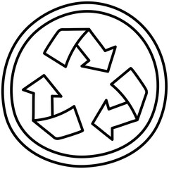 Obraz premium RECYCLING line icon