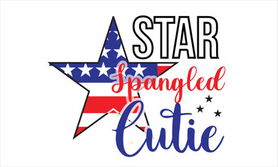 Star Spangled Cutie Sublimation T-Shirt Design