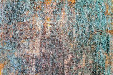 Rusty iron. The texture of the old rusty metal sheet. Closeup.
