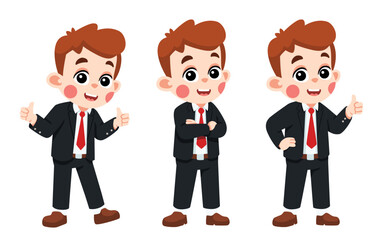 Kid in Businessman Costume