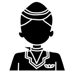 AIR HOSTESS glyph icon