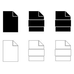File icons colored set with otf, file png, file db and other otf elements. Isolated vector illustration file icons.