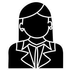 BUSINESS WOMAN glyph icon