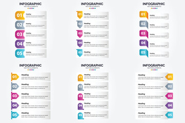 Use this vector infographics set to make your advertising in brochures. flyers. and magazines more effective.