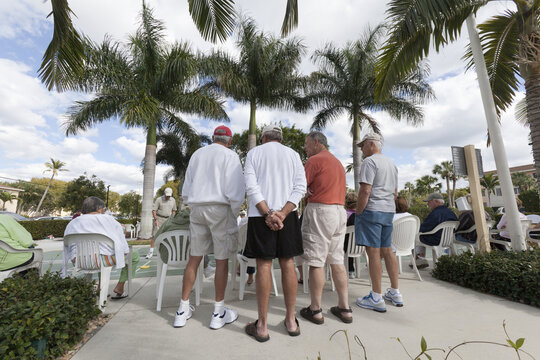 Seniors At Shuffleboard Court