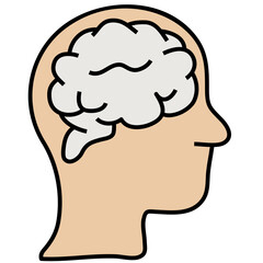 THINKING filled outline icon